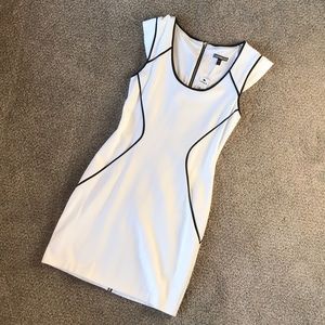 NWT Express white mini dress with full back zip